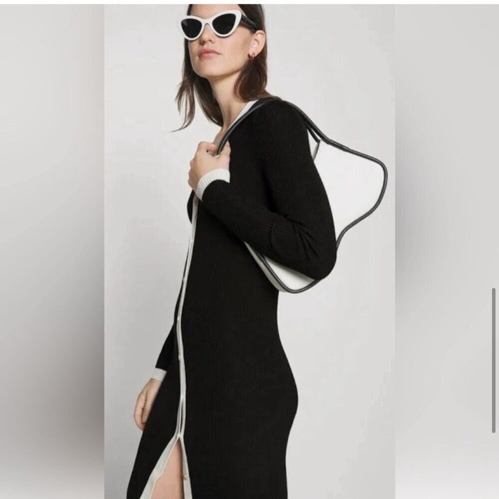 Nwt $495 Alice + Olivia Alcina Rib Knit Sweater Dress